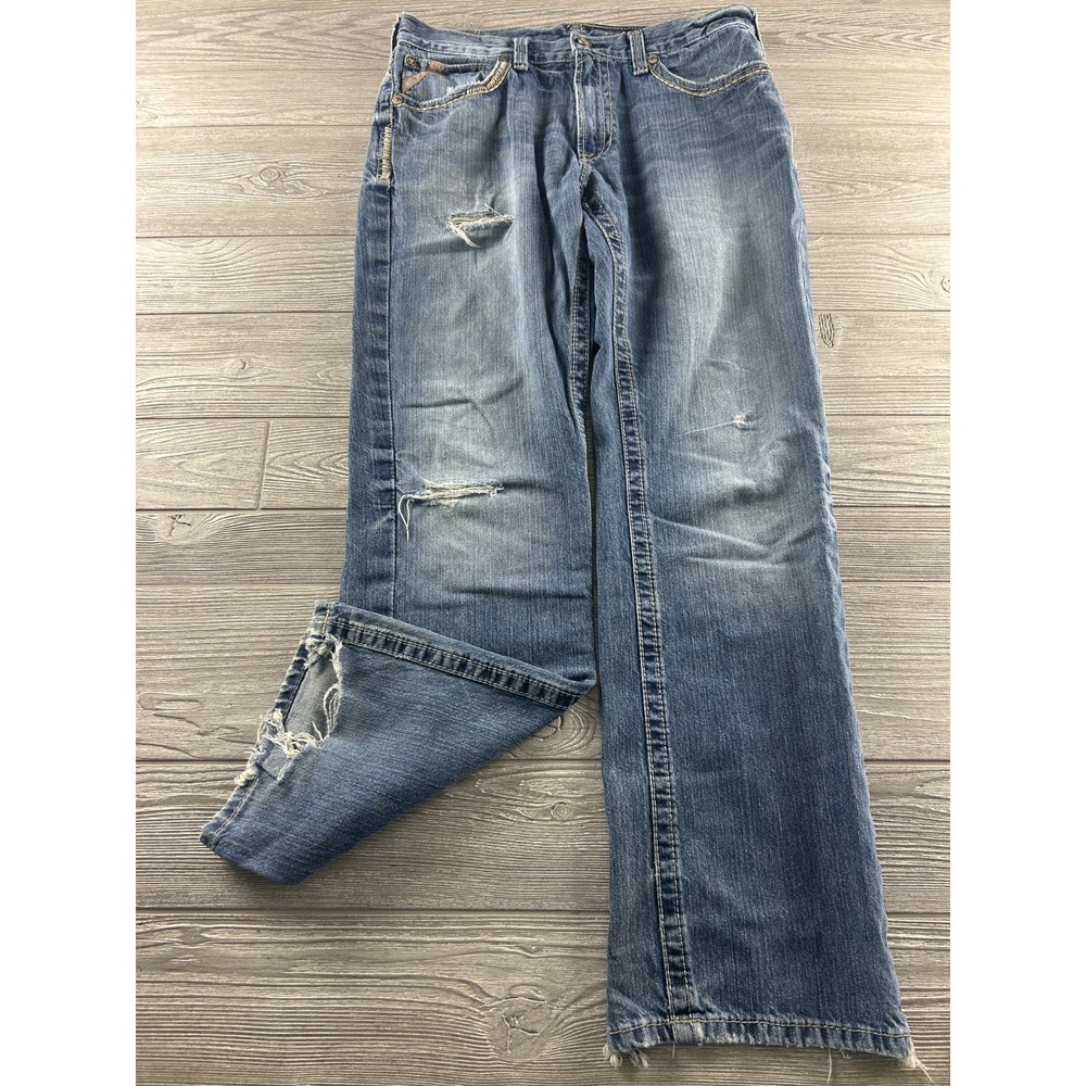 Ariat Mens M5 Straight Fit Straight Leg Jeans 34X34 Medium Wash Blue Denim